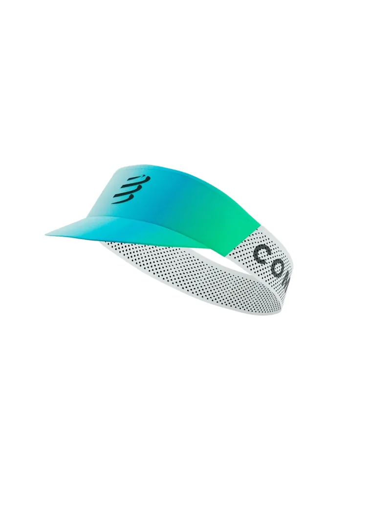Compressport Pro Racing Visor in Star White/Blue-Green