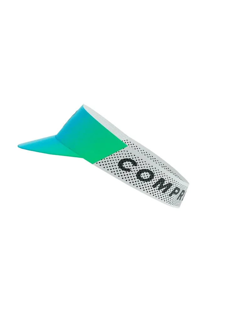 Compressport Pro Racing Visor in Star White/Blue-Green-1