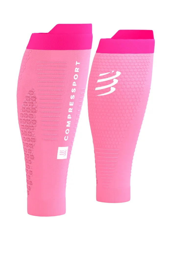 Compressport R2 3.0 Calf Sleeves in Begonia/Neon Pink