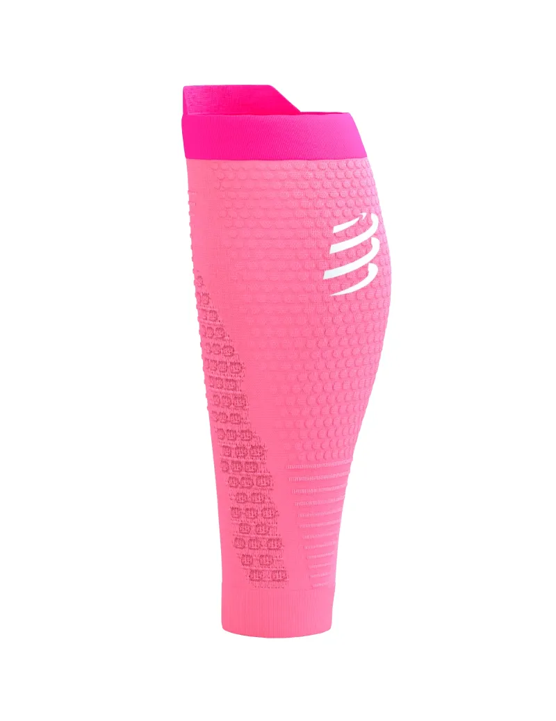 Compressport R2 3.0 Calf Sleeves in Begonia/Neon Pink-2