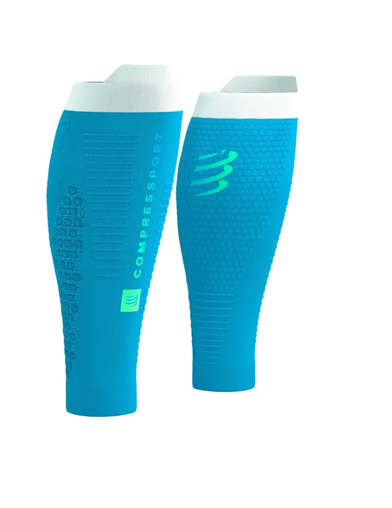 Compressport R2 3.0 Calf Sleeves in Norse Blue/White