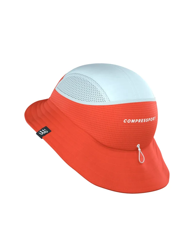 Compressport Stayfresh Ice Bob Running Hat in Tigerlily/Star White-1