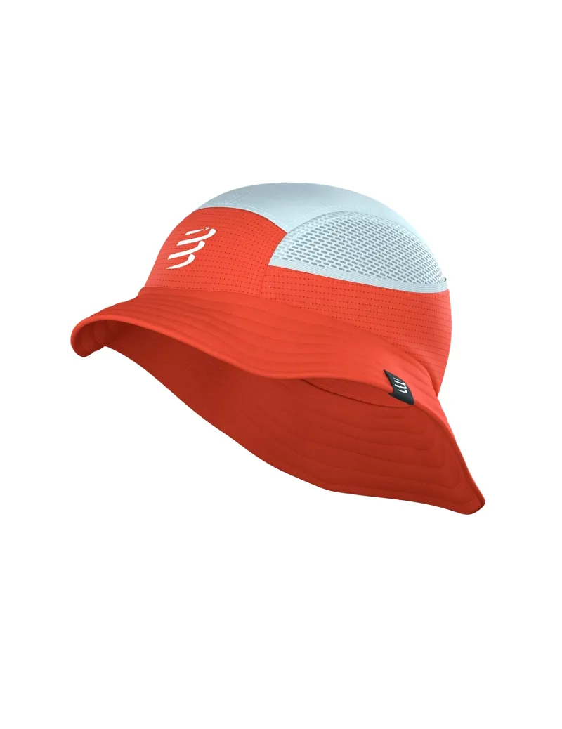 Compressport Stayfresh Ice Bob Running Hat in Tigerlily/Star White-2