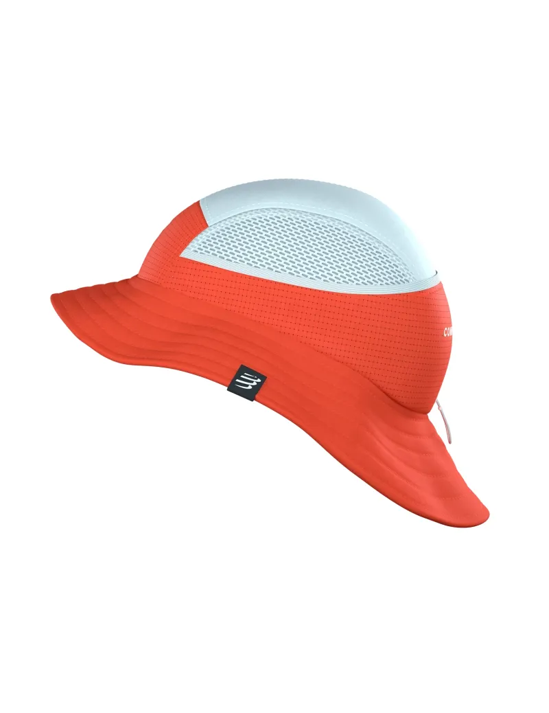 Compressport Stayfresh Ice Bob Running Hat in Tigerlily/Star White-3