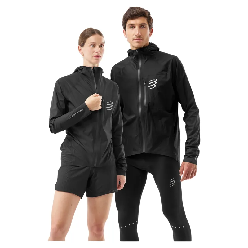 Compressport Thunderstorm Waterproof Jacket Unisex in Black-2