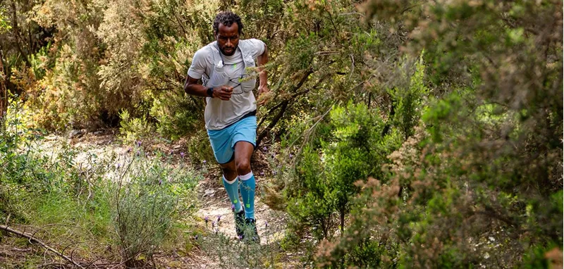 Compressport Trail Racing 2-In-1 Running Short Mens in Norse Blue-7