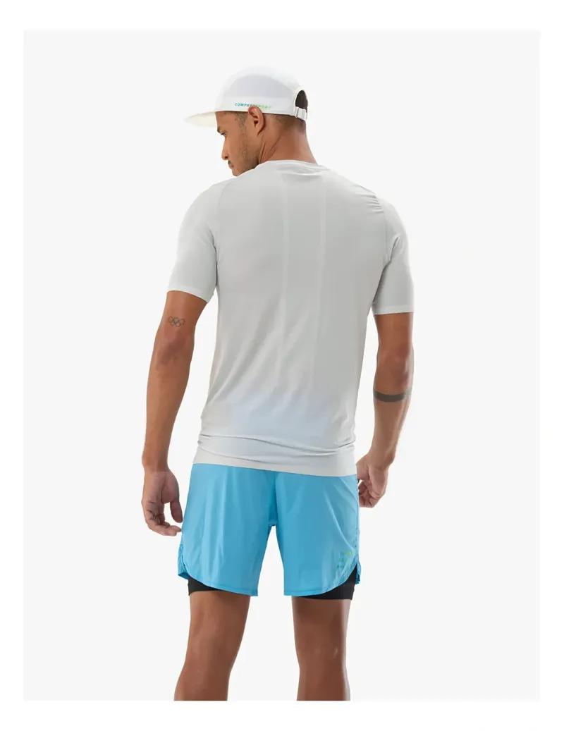Compressport Trail Racing Short Sleeve T-Shirt Mens in Gray Violet-1