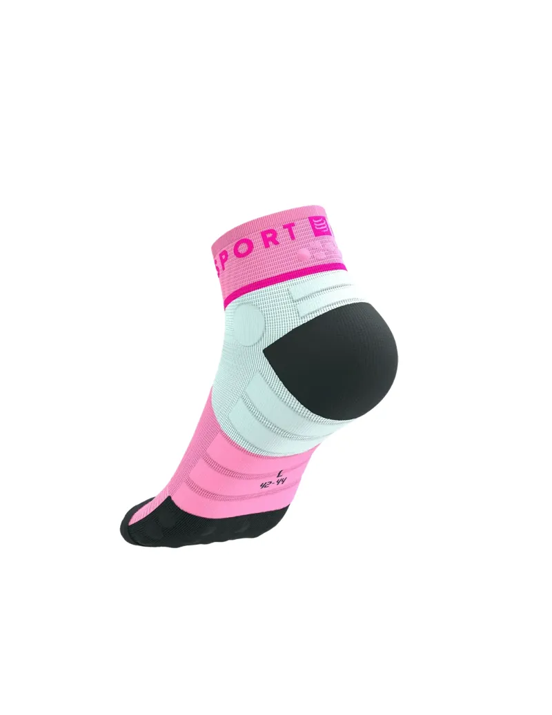 Compressport Ultra Trail Low Socks in Begonia/Neon Pink-2