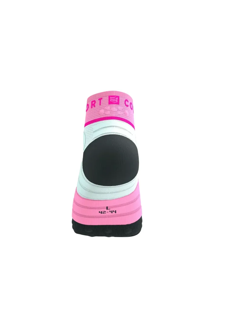 Compressport Ultra Trail Low Socks in Begonia/Neon Pink-3