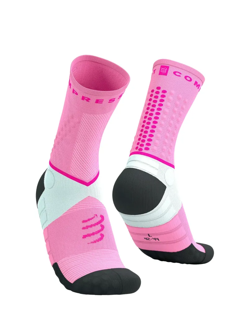 Compressport Ultra Trail Socks V2.0 in Begonia/Neon Pink-1