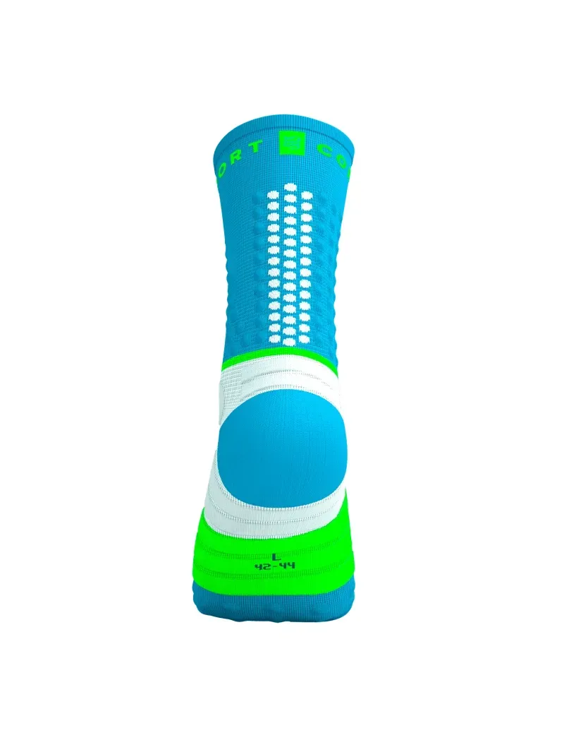 Compressport Ultra Trail Socks V2.0 in Norse Blue/Neon Green-2