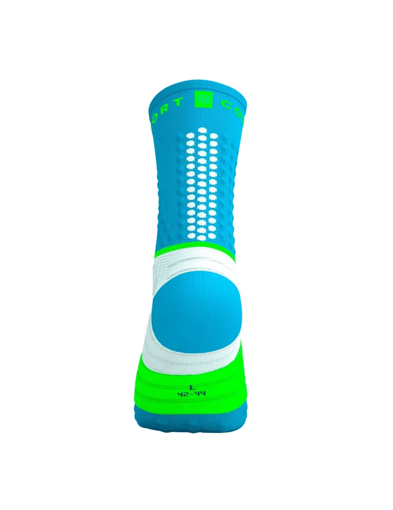Compressport Ultra Trail Socks V2.0 in Norse Blue/Neon Green-3