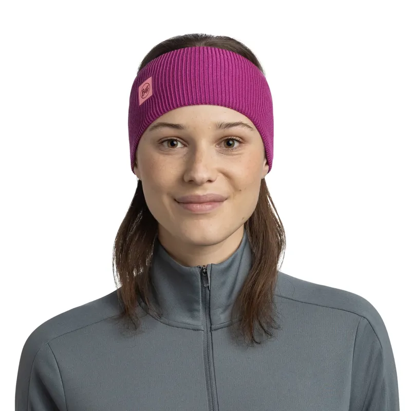 Buff CrossKnit Headband in Solid Orchid-1