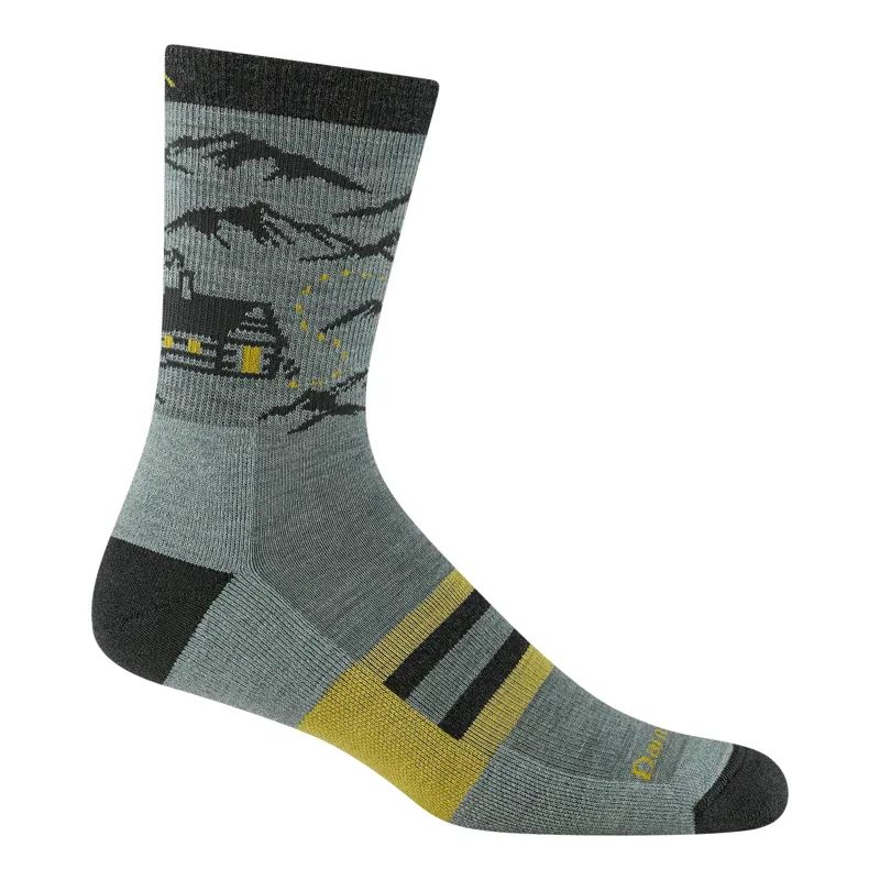 Darn Tough Hike Hut Micro Crew Cushion Socks Mens in Seafoam-1