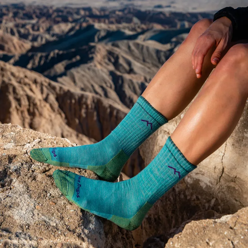 Darn Tough Hiker Micro Crew Midweight Cushion Womens Socks in Mint-1