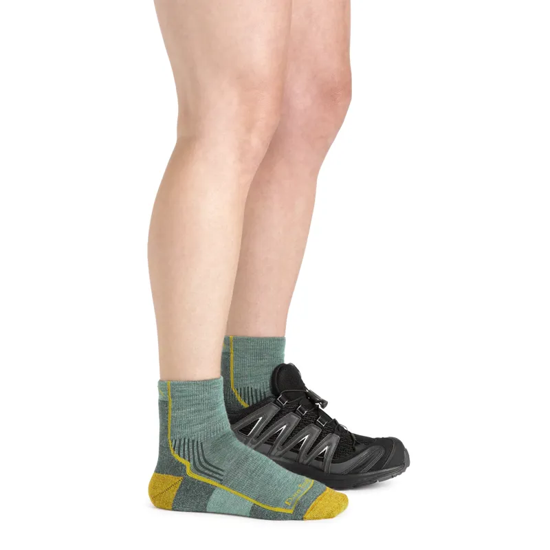 Darn Tough Hiker Quarter Midweight Cushion Womens Socks in Sage-2