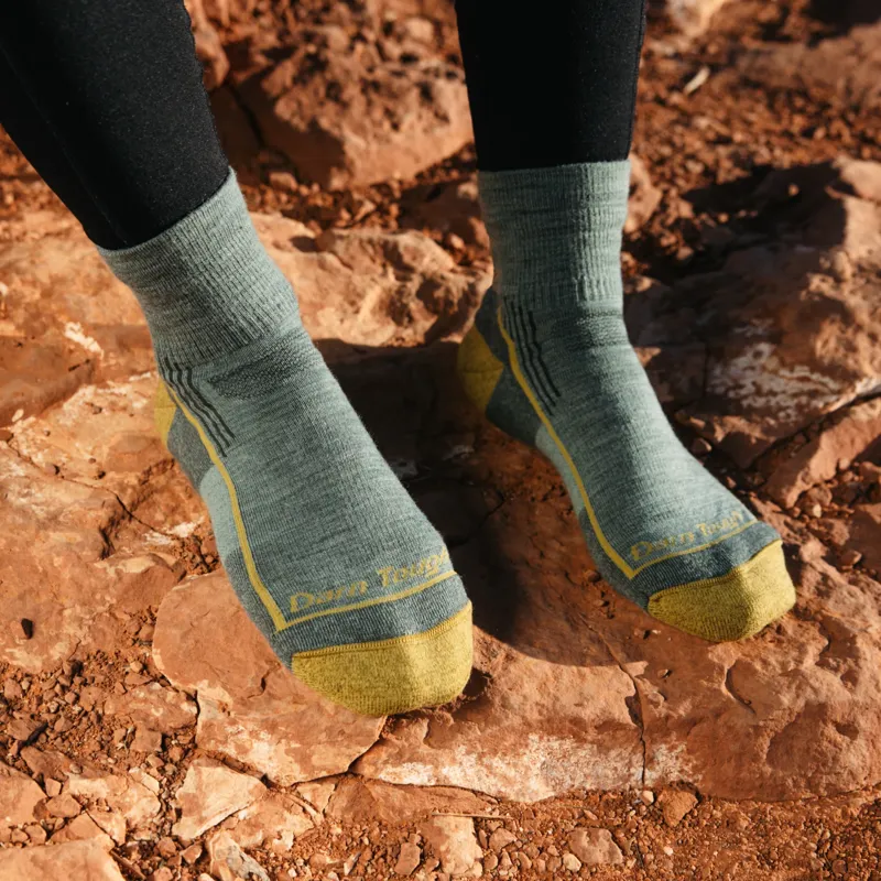 Darn Tough Hiker Quarter Midweight Cushion Womens Socks in Sage-3