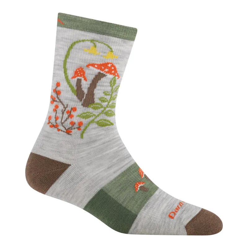 Darn Tough Mellow Mushrooms Micro Crew Lt Cushion Womens in Ash