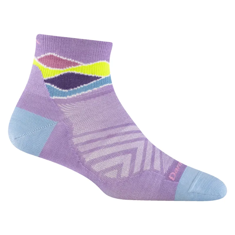 Darn Tough Run 1/4 Ultra Lightweight Womens Socks in Lavender
