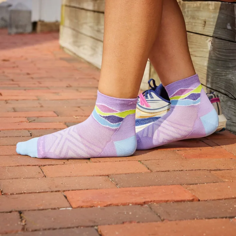 Darn Tough Run 1/4 Ultra Lightweight Womens Socks in Lavender-2