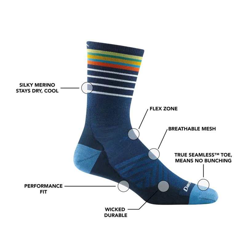 Darn Tough Stride Micro Crew Ultra-Lightweight Men's Socks in Eclipse-2