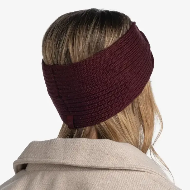 Buff Knitted Headband in Norval Light Grey-3