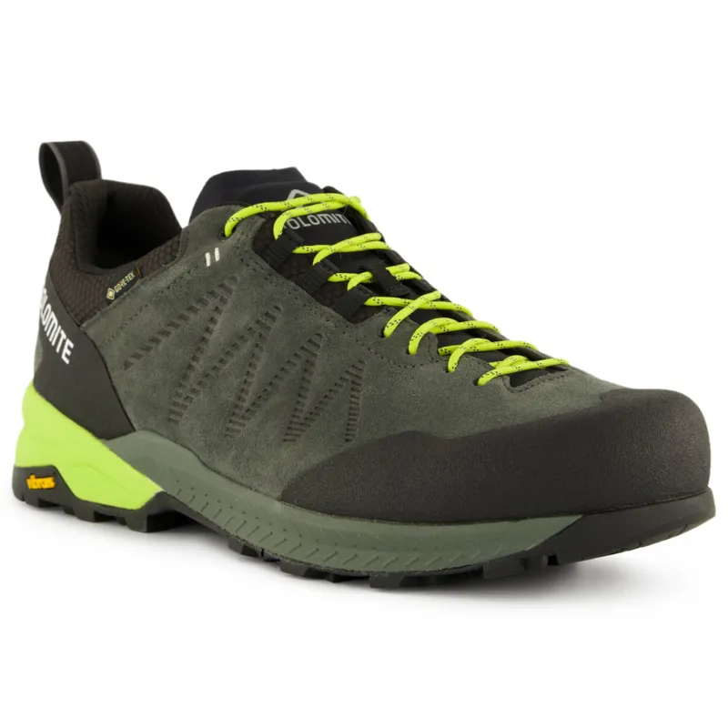 Dolomite Crodarossa Leather GTX Mens in Silver Green/Lime Green-6