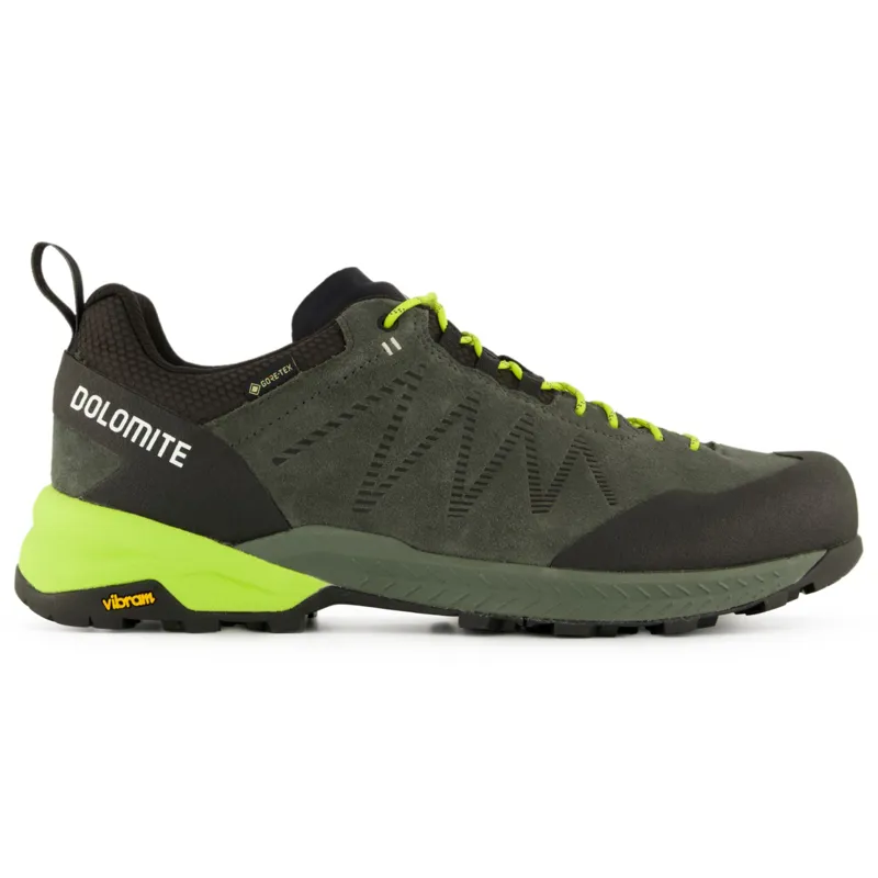 Dolomite Crodarossa Leather GTX Mens in Silver Green/Lime Green