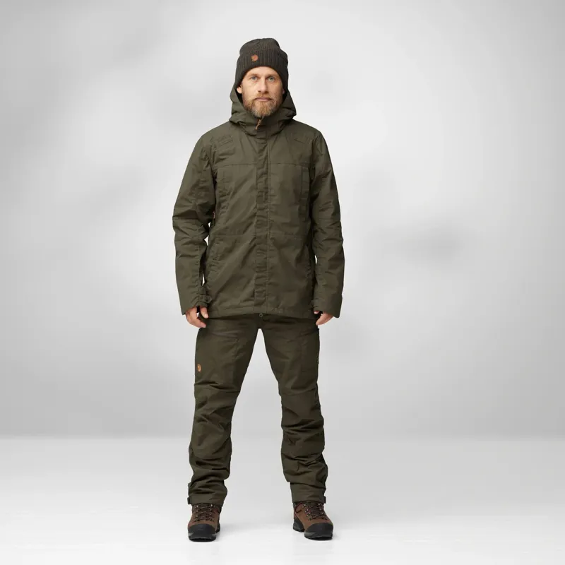 Fjallraven Drev Hybrid Mens Trousers in Dark Olive-5