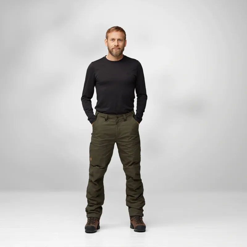 Fjallraven Drev Hybrid Mens Trousers in Dark Olive-2