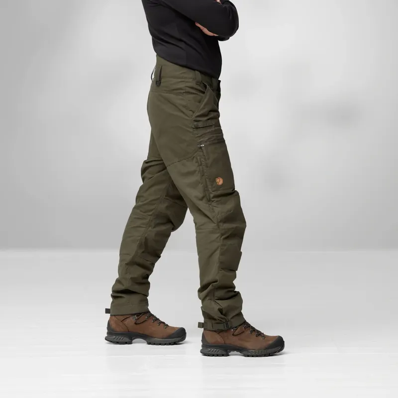 Fjallraven Drev Hybrid Mens Trousers in Dark Olive-3