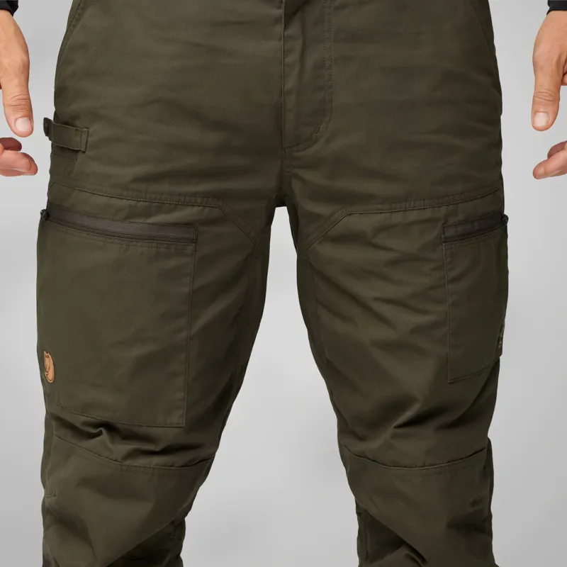 Fjallraven Drev Hybrid Mens Trousers in Dark Olive-6