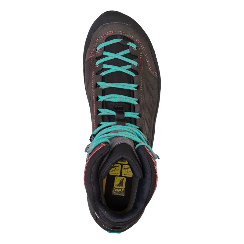 Salewa Mountain Trainer Mid GTX Women's in Magnet/VI Ridian Green-6