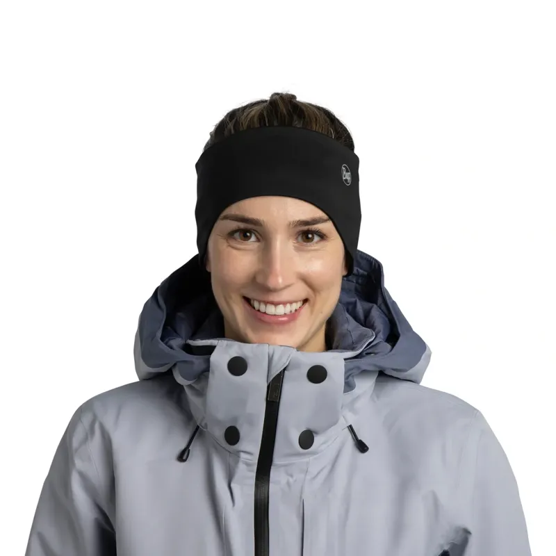Buff Windproof Headband in Solid P Black-1