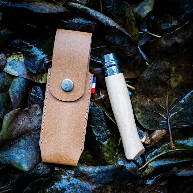 Opinel Simple Leather Sheath in Brown-2