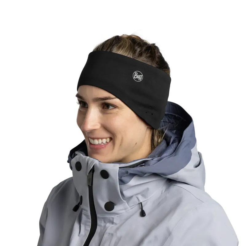 Buff Windproof Headband in Solid P Black-2
