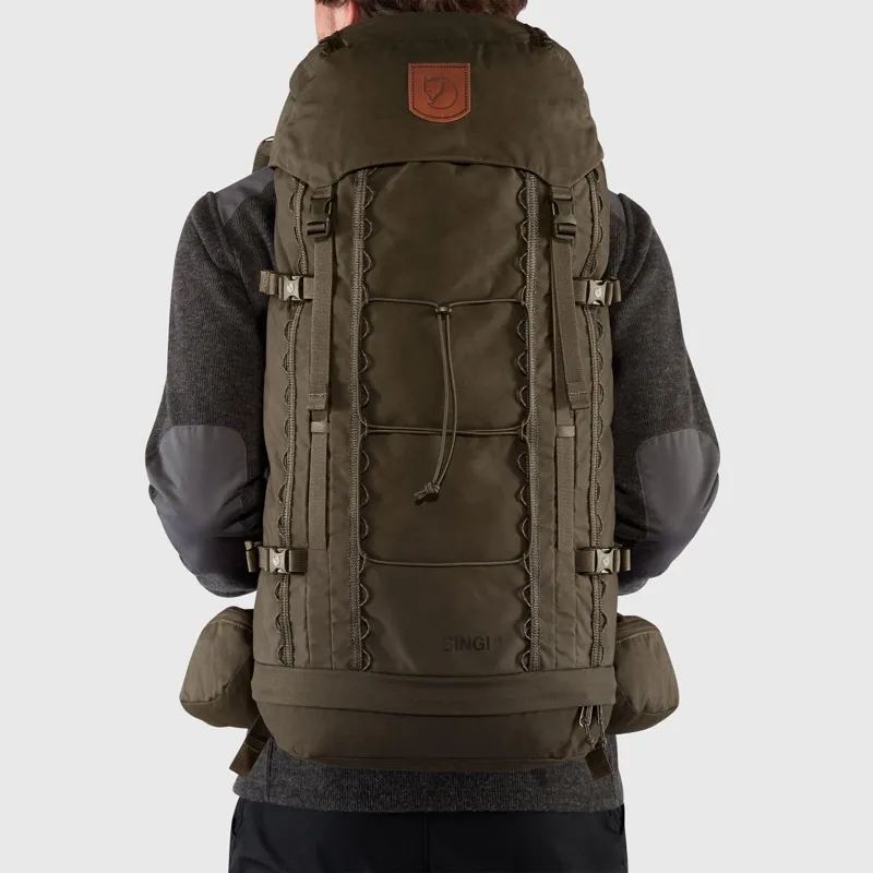 Fjallraven Singi 48 Backpack in Dark Olive-2