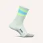 Feetures Elite Light Cushion Mini Crew Unisex Socks in Mint Bounce