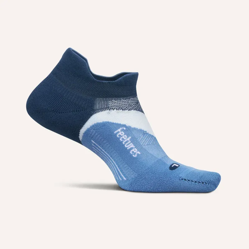 Feetures Elite Light Cushion Tab Unisex Socks in Blue Wave