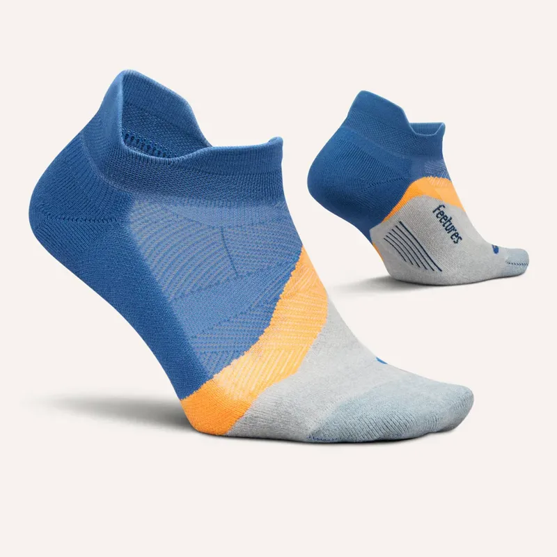Feetures Elite Light Cushion Tab Unisex Socks in Rally Blue-1