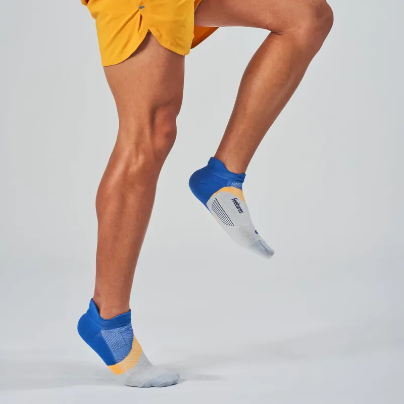 Feetures Elite Light Cushion Tab Unisex Socks in Rally Blue-2