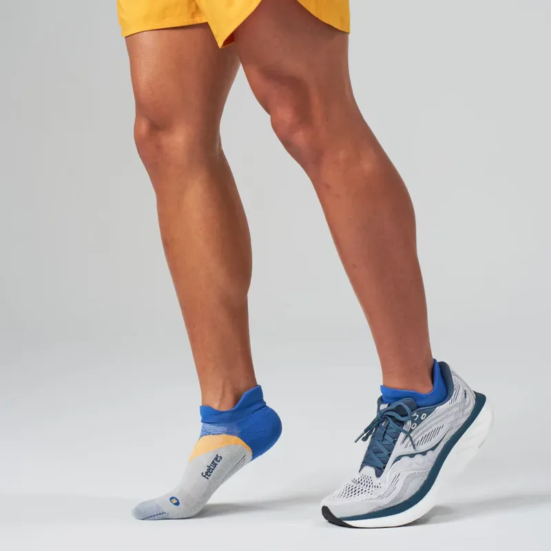 Feetures Elite Light Cushion Tab Unisex Socks in Rally Blue-3