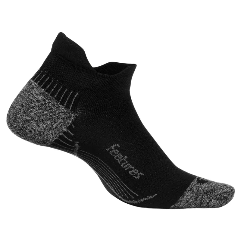 Feetures PF Relief Light Cushion Tab Unisex Socks in Black