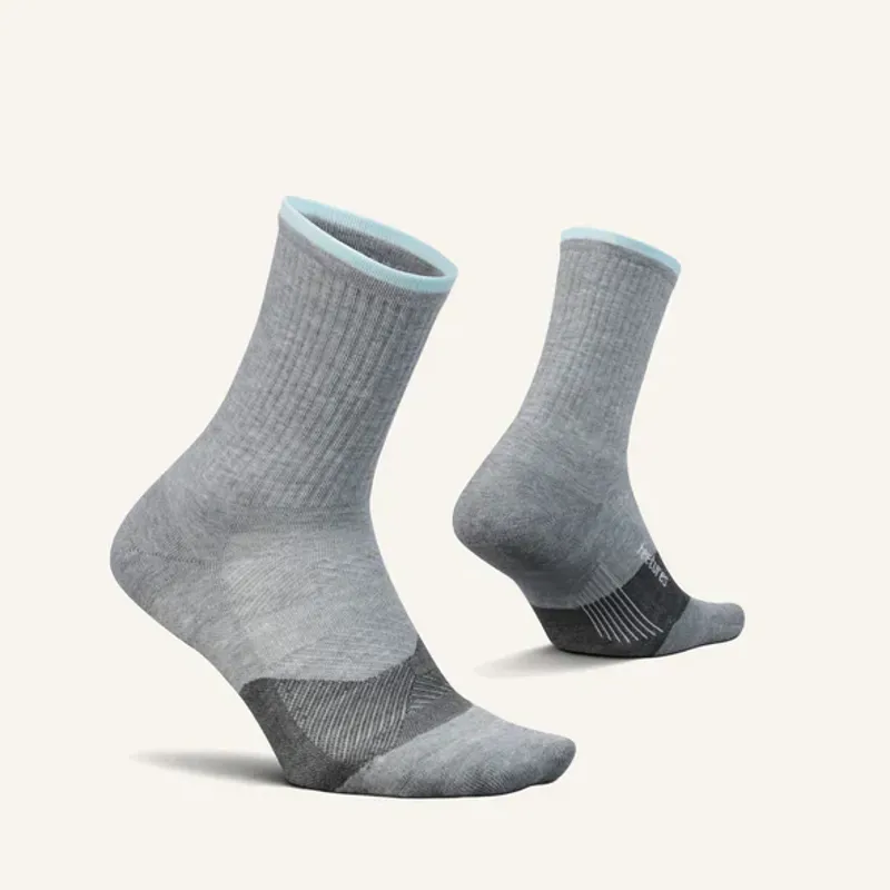 Feetures Trail Max Cushion Mini Crew Unisex in Grey-1