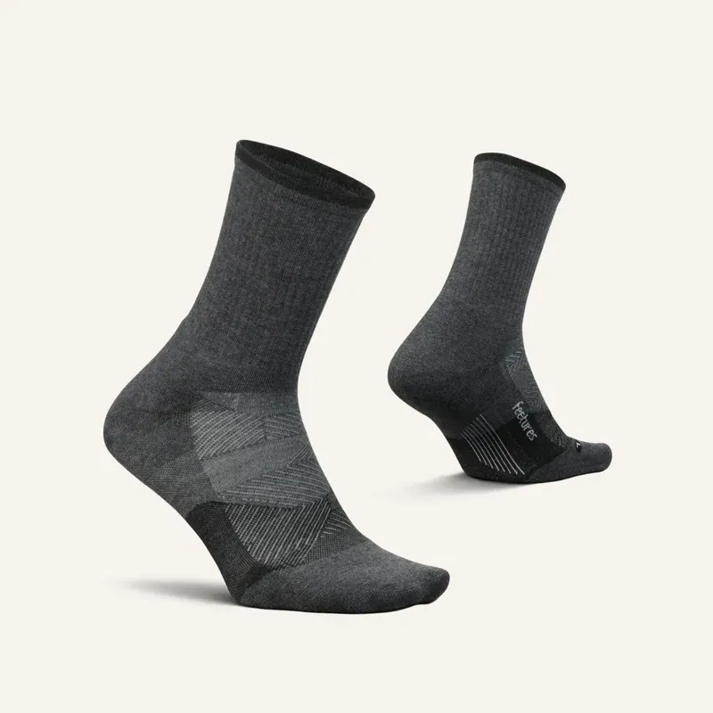 Feetures Trail Max Cushion Mini Crew Unisex in Grey-1