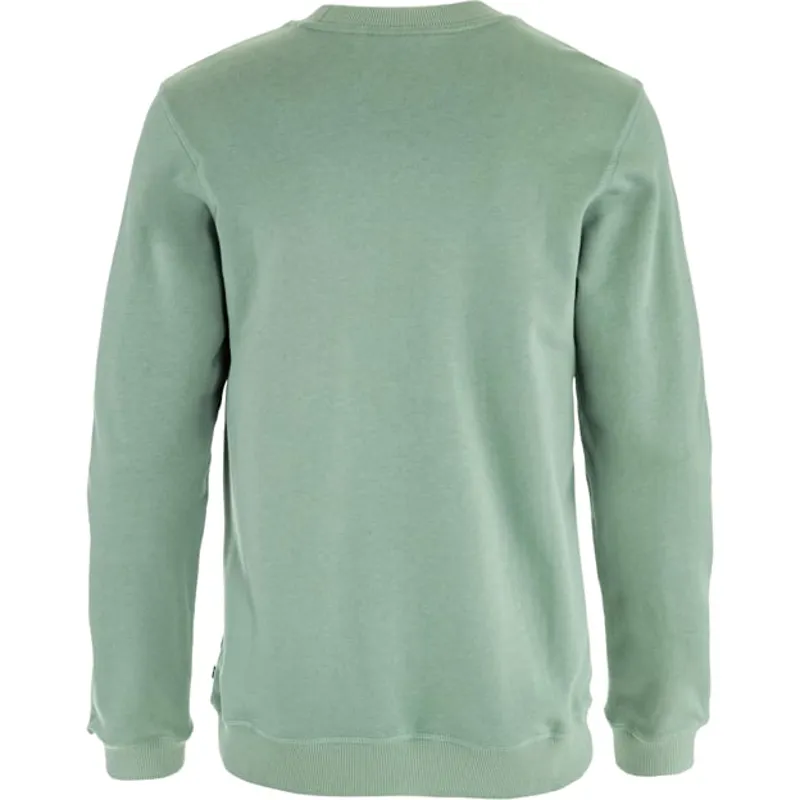 Fjallraven 1960 Logo Badge Sweater Mens in Misty Green-1