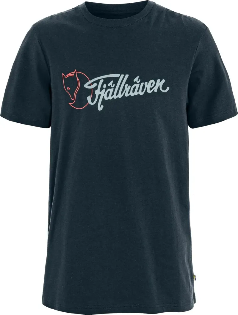 Fjallraven Archive Logo T-Shirt Mens in Dark Navy