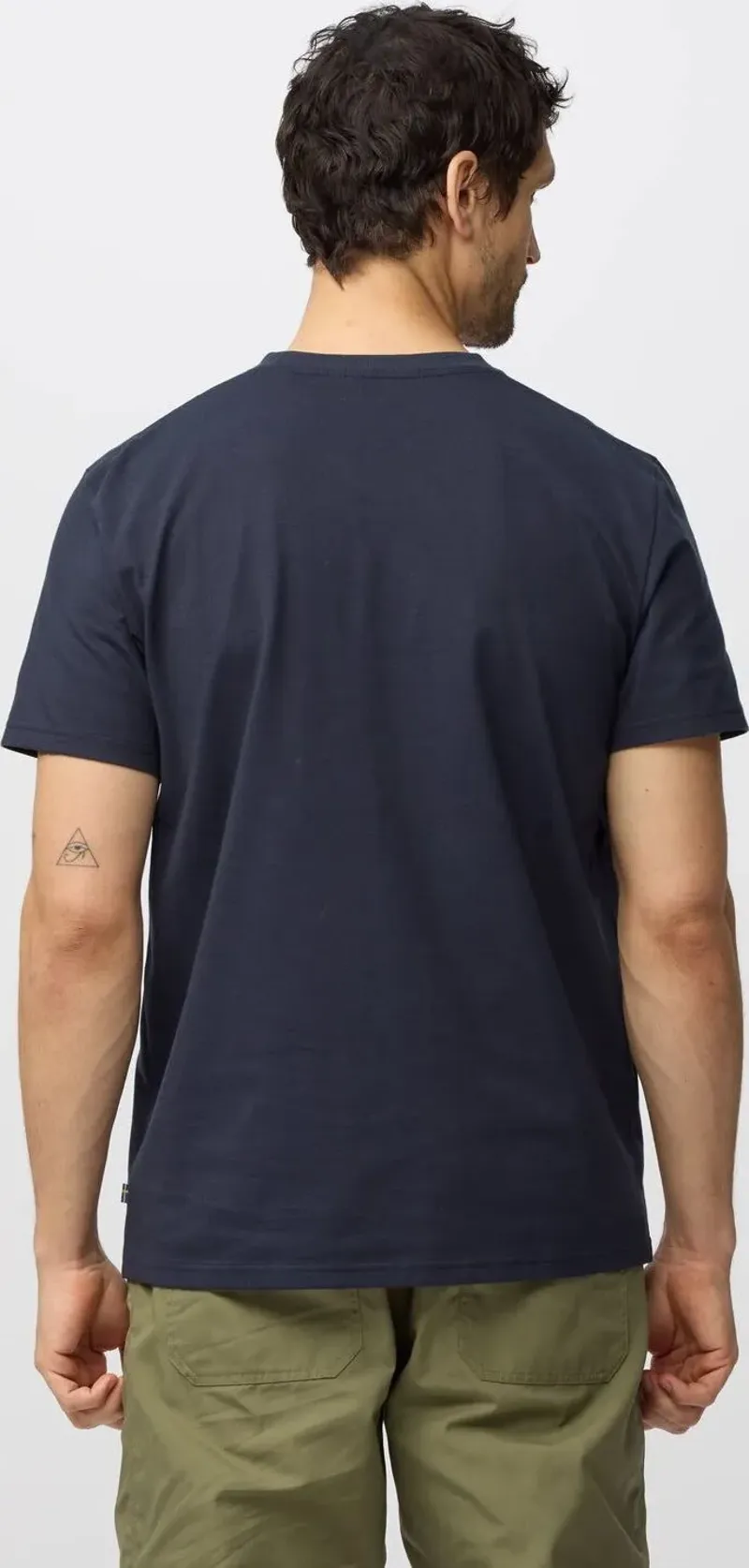 Fjallraven Archive Logo T-Shirt Mens in Dark Navy-4