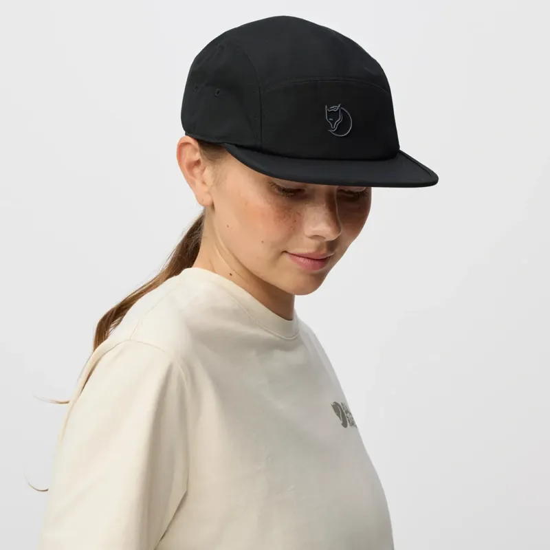 Fjallraven Flat Brim Cap in Black-3