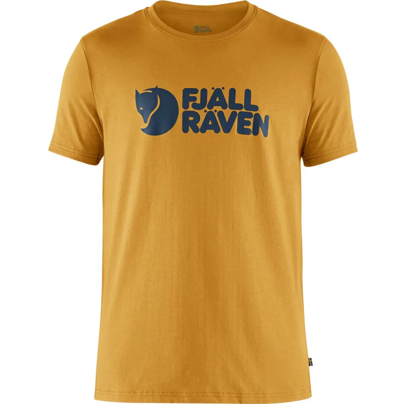 Fjallraven Logo T-Shirt Mens in Ochre